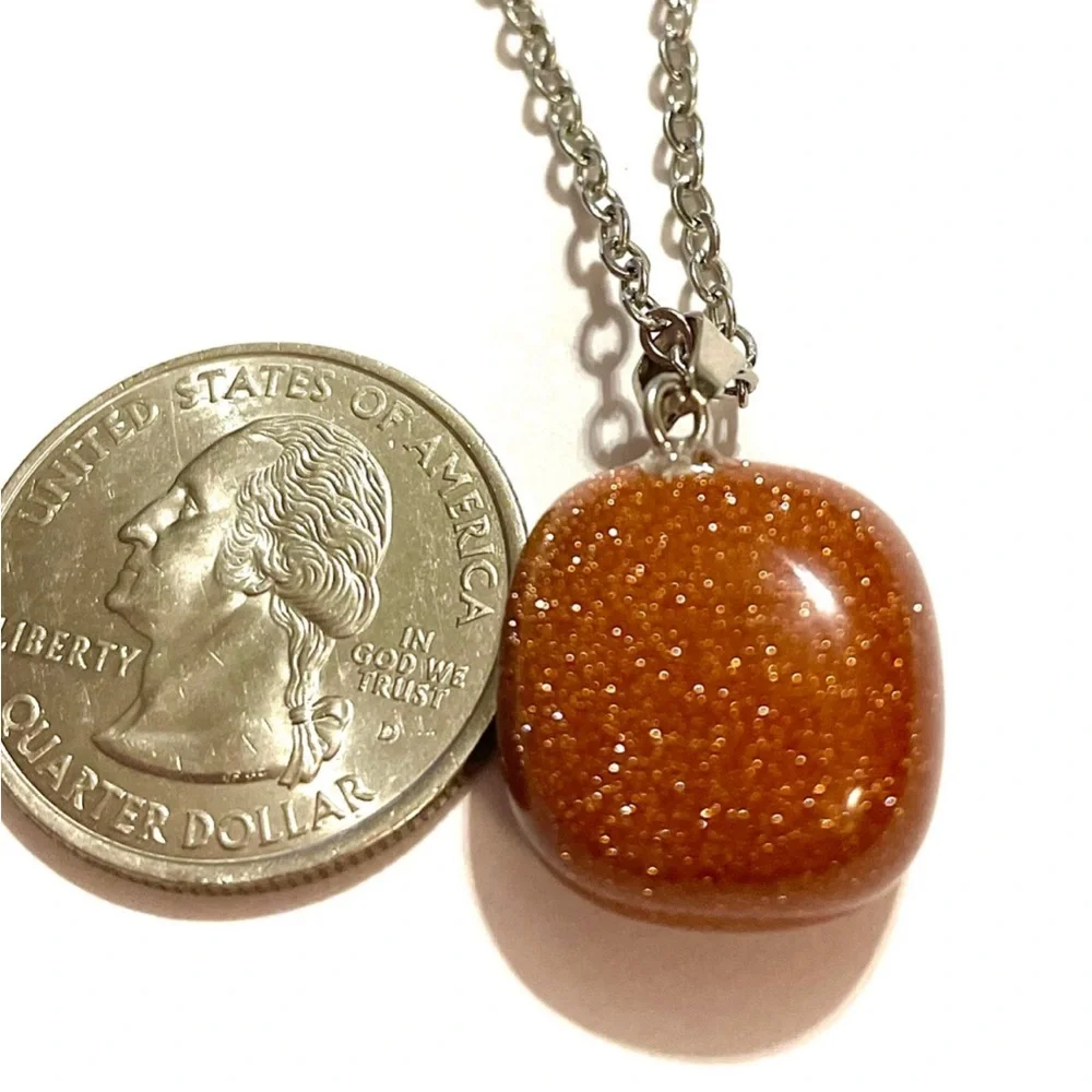 Brown Goldstone Gemstone Necklace